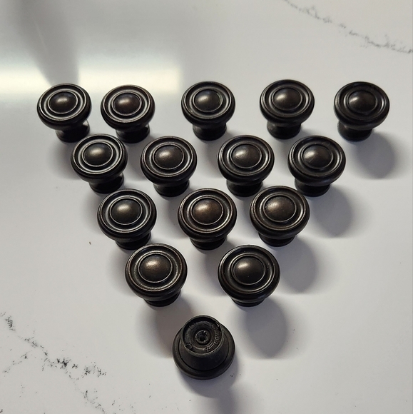 Antiqued Finish Cabinet or Drawer Pulls (15) - Picture 2 of 2